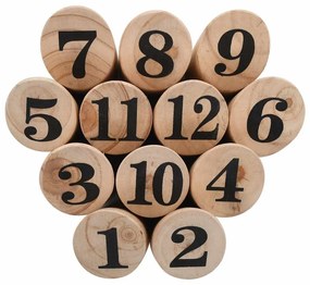 Záhradná hra Kubb vikingský šach drevená