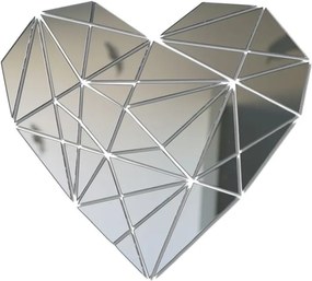 Nalepovacie zrkadlo na stenu v tvare srdca