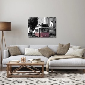 Sklenený obraz - Električka (70x50 cm)