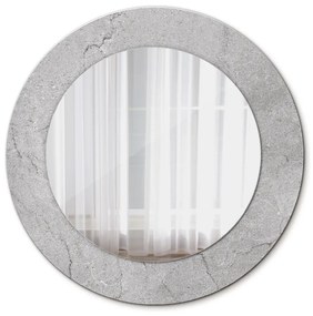 Okrúhle ozdobné zrkadlo na stenu Šedý cement fi 50 cm