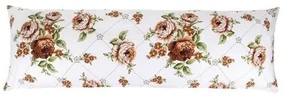 Bellatex Obliečka na relaxačný vankúš Ruže hnedá, 50 x 145 cm