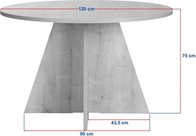 Jedálenský stôl Virea (travertín). Akcia -18%. Vlastná spoľahlivá doprava až k Vám domov. 1145253
