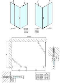 Polysan Polysan, ZOOM LINE sprchové dvere 1000mm, číre sklo, ZL1310