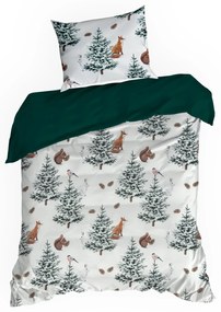 VIANOČNÉ OBLIEČKY Z MIKROVLÁKNA ROLAND 200X220 CM, 2 KS 70X80 CM VZOROVANÉ