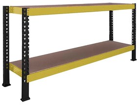 Trestles Nekonečný priemyselný regál 1400x2000x800, 2 police Farba: Žltá a čierna