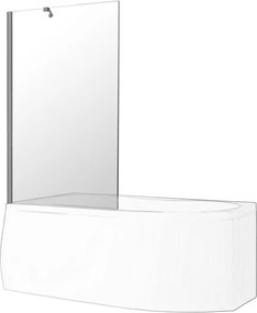 Roltechnik Vaňová zástena ATYP_PXV1 Brillant Sklo TRANSPARENT 1600 mm 800 mm