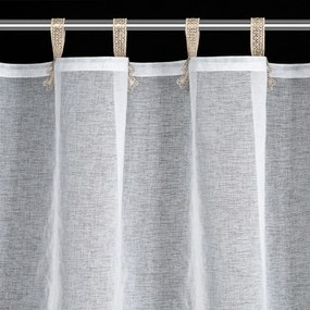 ZÁCLONA NA PÚTKACH MELISA 140X250 CM BIELA