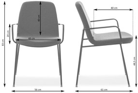 Stolička Ulrika (tmavobéžová + béžová). Vlastná spoľahlivá doprava až k Vám domov. 1111284