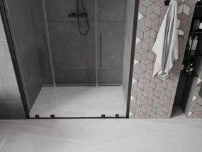 Mexen Velar L Duo, posuvné sprchové dvere do otvoru 150 cm, 8mm číre sklo, čierna matná, 871-150-003-02-70
