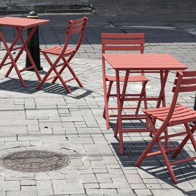 HELEN FOLDING 60 sklopný záhradný stôl marsala