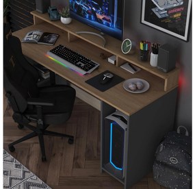 PC stolík Sikine 5 (orech + antracit) . Vlastná spoľahlivá doprava až k Vám domov. 1095021