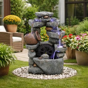 Záhradná fontána BestBerg EF-12 / polyresin / 57 x 34,5 x 74 cm