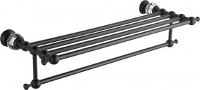 Mexen príslušenstvo, ESTELA polička na uteráky, čierna, 7011520-70