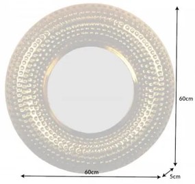 Zrkadlo 40396 Ø60cm Orient gold aluminium  - Komfort-nábytok