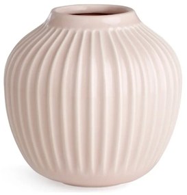 Svetloružová kameninová váza Kähler Design Hammershoi, výška 12,5 cm