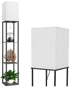 Stojacia lampa s policami 1xE27/40W/230V čierna/biela