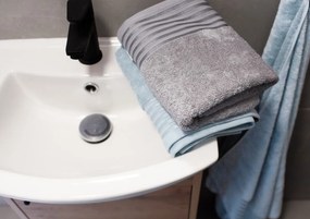 Bavlněný froté ručník s modalem VELA 70x140 cm šedý