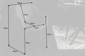 Euphoria tmavošedá zamatová otočná stolička