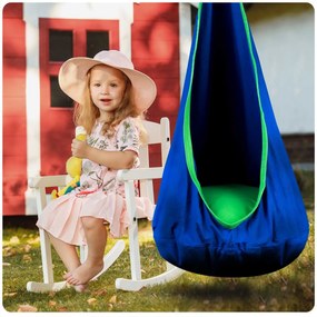 Závesné kreslo Neo-Sport cocoon modré