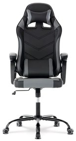 BONTEC Herné kreslo, hojdací mechanizmus, šedá ekokoža, KA-L626 GREY Farba: Šedá