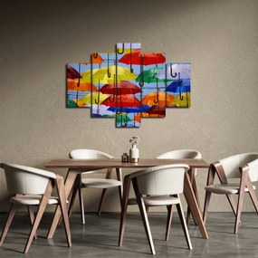 Obraz farebných dáždnikov (150x105 cm)