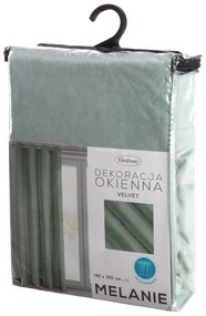 ZATEMŇOVACÍ ZÁVES NA KRÚŽKOCH MELANIE 140X250 CM MÄTOVÁ
