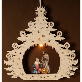 Vianočný stromček so Svätou rodinou (Tirolský)  a svetlom
