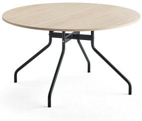 Stôl AROUND, Ø 1300 mm, breza, antracit