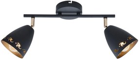 CLX Moderné bodové nástenné / stropné svietidlo CESARE, čierne