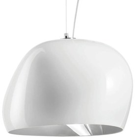 Závesná lampa Surface Ø 40 cm E27 biela/oceľová