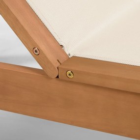 Béžové záhradné ležadlo z eukalyptového dreva Kave Home Caterin