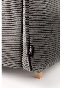 Sivá menčestrová rozkladacia rohová pohovka (ľavý roh/do tvaru "U") Tori – Bonami Selection