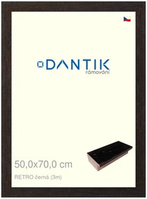 DANTIK rám na obraz 50x70 | RETRO černá (Plexi Čiré)