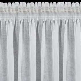 EUROFIRANY ZÁCLONA NA PÁSKE SUZAN, SADA 2KS 140X270 CM BIELA