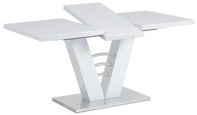 Autronic BONTEC Jedálenský stôl rozkladací 120-160x80 cm, mdf, biela, HT-510 WT Farba: Biela