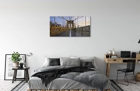 Sklenený obraz Stĺpec most slnko 100x50 cm