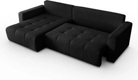 ROHOVÁ SEDAČKA SHARLOTTE 261 x 143 cm ČIERNA