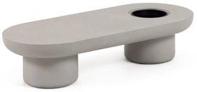 Záhradný betónový konferenčný stolík Kave Home Taimi, 140 x 60 cm
