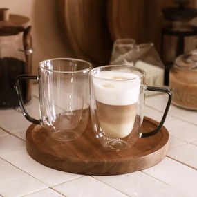 Sada dvoch hrnčekov CEMBRA s dvojitým dnom, sivé ALL 992487 250 ml (2 ks)