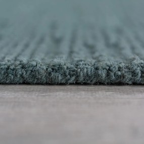 Sivomodrý ručne tkaný vlnený koberec 200x290 cm Harris Boucle – Flair Rugs