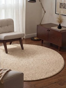 BT Carpet, Kusový koberec Wolly 102842 kruh, 133x133 (priemer) kruh, béžová, obývacia izba