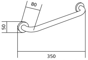 Kovové madlo do sprchy / vane MEXEN - 35 cm - čiernej matnej, 70101630-70