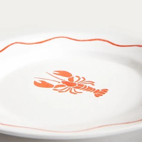 Dezertný tanier KAOMA biely / oranžový 774577