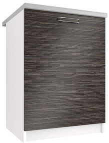 Kuchynská skrinka Belini spodná 60 cm eben kráľovský s pracovnou doskou  TOR SD60/0/WT/HK/0/F