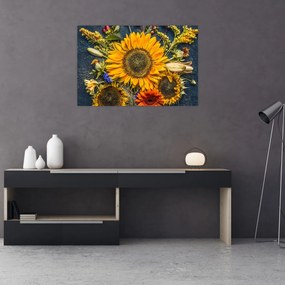 Obraz - Jesenné kvety (90x60 cm)