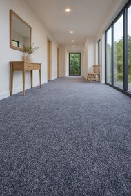 Condor Carpets, AKCIA: 100x420 cm Metrážny koberec Classica 28, záťažový, šíře, modrá, ab (mriežka), chodba / predsieň