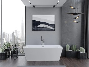 Mexen Lita, voľne stojaca vaňa 170 x 75 cm + chrómová odtoková zátka a prepadový otvor, biela, 52121707500