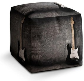 Taburet Cube gitara, sivá