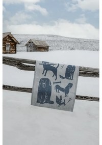 Ľanová utierka Koirapuisto 46x70, bielo-modrá