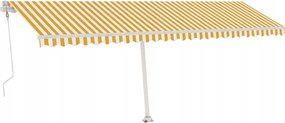 vidaXL Voľne stojaca, automaticky rolovateľná markíza, 600 x 350 cm